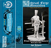 Сборная миниатюра из смолы Рядовой граничарского полка, Австрия 75 мм (1:24) Medieval Forge Miniatures - фото