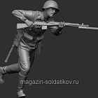 Сборная фигура из смолы Красноармеец в атаке 1941-42 гг, 1:35, SOGA miniatures (SM 3020) (SM 3020)