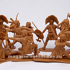 Солдатики из пластика Indians 12 figures in 8 poses (rust) 1:32, Timpo