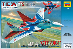 Сборная модель из пластика Самолет МиГ-29 «Стрижи» (1/72) Звезда