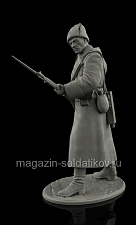 Сборная фигура из смолы Пехотинец №1 75мм Shot Mini - фото