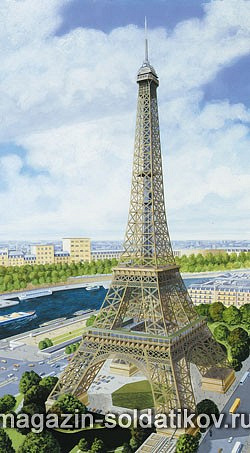 Сборная модель из пластика Миниатюра Эйфелева башня 1:650 Хэллер