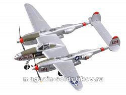Масштабная модель в сборе и окраске Американский истребитель P-38 1:72 Easy Model