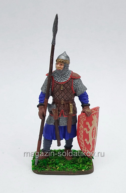 Русский пеший воин, XIV-XV вв., 54 мм, Soldanir (QF0467) (QF0467)