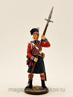 Миниатюра из олова Колор-сержант 42-го Корол. хайлендского полка, 1806-15 гг., Студия Большой полк