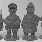 Сборные фигуры из смолы WW2: Территориальные корпуса РККА, 1941 г., комплект шаржевых фигур - 4 шт. (CHM-50.19) (CHM-50.19)