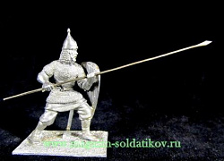 Миниатюра из металла Русский копейщик Большого полка, 54 мм, Магазин Солдатики