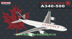 Масштабная модель в сборе и окраске Д Самолет в сборе Air Canada A-340 (1:400) Dragon