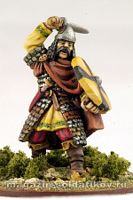 Сборные фигуры из металла Набор миниатюр Carolingian Warlord On Foot, 28 мм, Gripping Beast (SAGA) - фото
