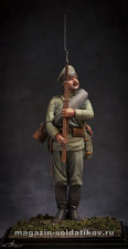 Сборная миниатюра из металла Рядовой пехотных полков РИА 1914-17 гг. 54 мм, Chronos miniatures - фото