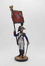 Миниатюра из олова Офицер-орлоносец 6-го пехотного полка, 1810-14, Польша, 54 мм, Студия Большой полк - фото