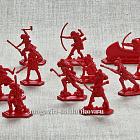 Солдатики из пластика Индейцы Великих Озер, 40 мм (20 шт, пластик, рубин) Воины и битвы