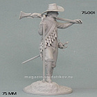 Сборная миниатюра из смолы Европейский мушкетер, 1630 г, 75 мм, Аванпост