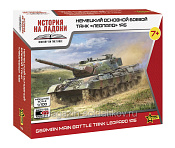 Сборная модель из пластика Немецкий основной боевой танк «Леопард» 1А5 1/100 Звезда - фото