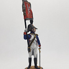 Миниатюра из олова Офицер-орлоносец 6-го пехотного полка, 1810-14, Польша, 54 мм, Студия Большой полк (БП0498.12.14.54) (БП0498.12.14.54)