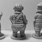 Сборные фигуры из смолы Германская армия (Люфтваффе), комплект шаржевых фигур из 4-х штук (CHM-50.22) (CHM-50.22)