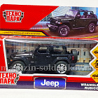 Jeep Wrangler Rubicon, металл, 11 см, цвет черный, Технопарк