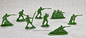Солдатики из пластика Красная армия. Пехота в обороне (8 шт, хаки, пластик) 54 мм, Воины и битвы - фото