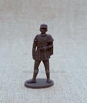 Материал - двухкомпонентный пластик Дворянин с кинжалом, 40 мм (смола, серый), Воины и битвы - фото