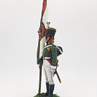 Миниатюра из олова Подпрапорщик мушкетерского полка со знаменем, 1803-06 гг, 54 мм, Студия Большой полк (БП0492.12.02.54) (БП0492.12.02.54)