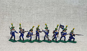 Солдатики из пластика в росписи Французские вольтижеры 1812 - набор 8 шт., Звезда - фото