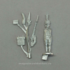 Сборная миниатюра из металла Гренадер в кивере (на плечо) Франция 1807-1812 гг, 28 мм, Аванпост