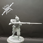 Сборная миниатюра из смолы Германский пехотинец «Стычка» 75 мм Shot Mini - фото