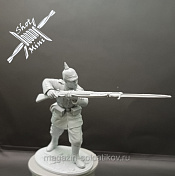 Сборная миниатюра из смолы Германский пехотинец «Стычка» 75 мм Shot Mini - фото