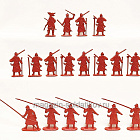 Солдатики из пластика Полк иноземного строя №2 (18 шт., терракотовый) 1:32, Уфимский солдатик (пл014-ТЕР) (пл014-ТЕР)