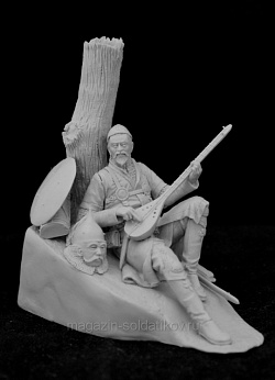 Сборная миниатюра из смолы Music of the steppe, 75 mm (1:24) Medieval Forge Miniatures (C-75-100) (C-75-100)