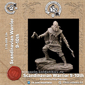 Сборная миниатюра из смолы Scandinavian Warrior 9-10 th, 75 mm (1:24) Medieval Forge Miniatures - фото