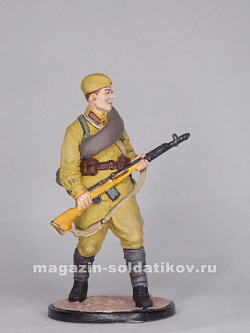 Миниатюра в росписи Рядовой Стрелковых частей Красной Армии, 1941-43 гг. СССР , 1:32, Сибирский партизан (СП093) (СП093)