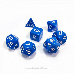 Набор из 7 кубиков для ролевых игр (синий) Звезда