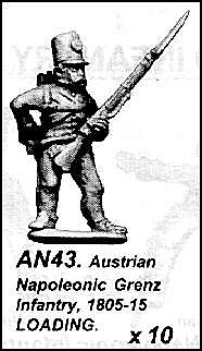 Фигурки из металла AN 43 Граничары заряжают 1805-15, 28 mm Foundry