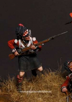 Сборная фигура из металла Рядовой (№5) 42-го Королевского полка шотландских горцев«Черная Стража», 54мм, V.Danilov