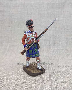 Миниатюра из олова Рядовой 42-го Королевского шотландского полка, 1812-15 г, 54 мм, Студия Большой полк