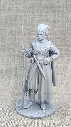 Сборная миниатюра из смолы Казак - урядник, Первая мировая война, 75 мм, Shot Mini (RIA-K-2) (RIA-K-2)
