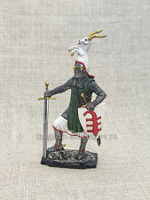 Миниатюра из олова Германский рыцарь XII-XIII вв., 54 мм, Большой полк - фото