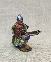 Миниатюра из олова Русский воин с самострелом, Россия, 54 мм - фото
