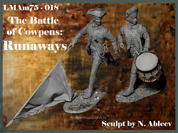 Сборная миниатюра из смолы The Battle of Cowpens: Runaways, 75 мм, Legion Miniatures