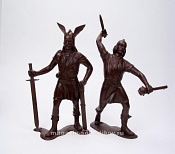 Сборные фигуры из пластика Варвары, набор из 2-х фигур №2 ( золотистые, 150 мм) АРК моделс - фото