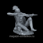 Сборная миниатюра из смолы Воин-ирокез, 54 мм, Altores Studio (F-54-275) (F-54-275)