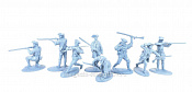 LOD004 1/2 набора Колониальный минитмен (Colonial minutemen), 8 фигур, голубой 1:32, LOD Enterprises