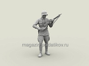 Сборная фигура из смолы SM 3126 Лейтенант РККА с трофейным ручным пулемётом Тип 11. Халхин-Гол. 1939 , 1:35, SOGA miniatures - фото