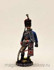 Миниатюра из олова Офицер 15-го легк. гусарск.полка Короля. Великобритания, 54 мм, Студия Большой полк - фото