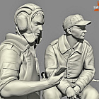 Сборные фигуры из смолы Набор 2 ф. Экипаж БТР. ВС РФ 2000-е гг. 1/35 Sarmat Resin (SRms35008) (SRms35008)