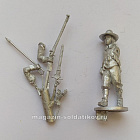 Сборная миниатюра из смолы Мушкетер,идущий 28 мм, Аванпост