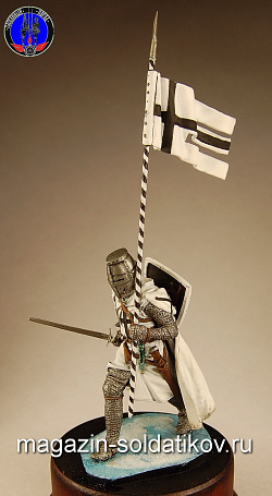 Сборная миниатюра из металла Комтур тевтонского ордена 1242 г, 1:30, Оловянный парад