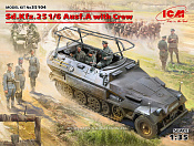 Сборная модель из пластика Sd.Kfz.251/6 Ausf. A с экипажем (1/35) ICM - фото