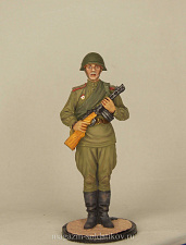 СП197 Гвардии красноармеец с ППШ. 1943-45 гг. СССР, 1:32, Сибирский партизан.